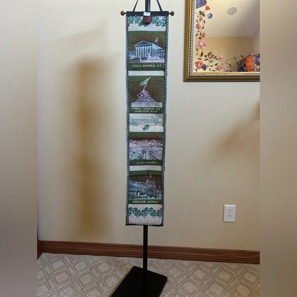 American Vintage Washington D.C. Tapestry Wall Decor Navy Green
